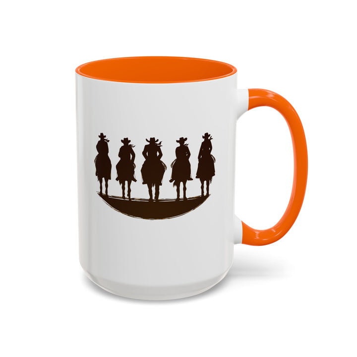 Cowboy Silhouette - Accent Coffee Mug (11, 15oz)