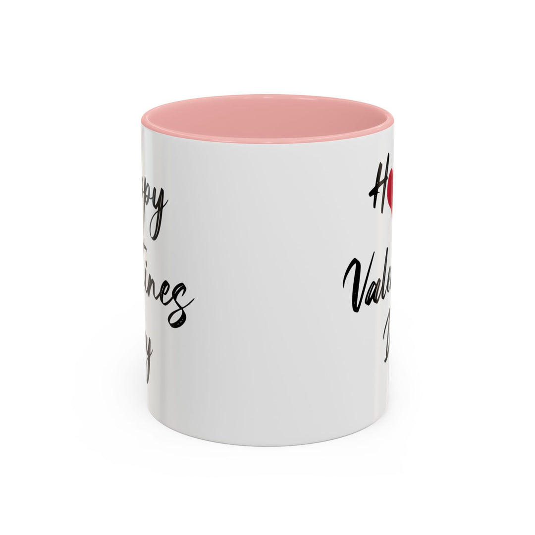 Happy Valentines Day - Accent Coffee Mug (11, 15oz)