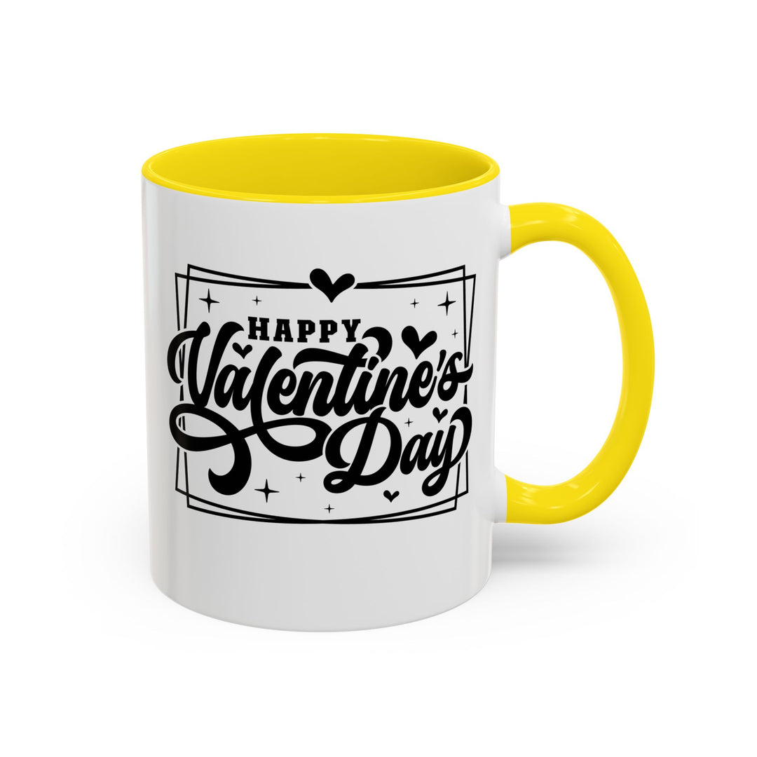 Happy Valentine's Day W/Hearts - Accent Coffee Mug (11, 15oz)