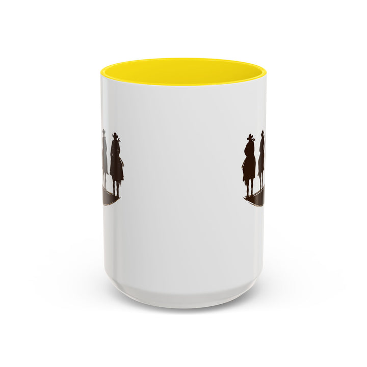 Cowboy Silhouette - Accent Coffee Mug (11, 15oz)