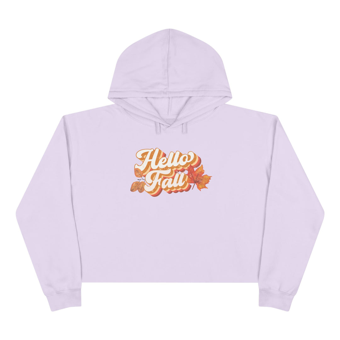 Retro Hello Fall - Crop Hoodie