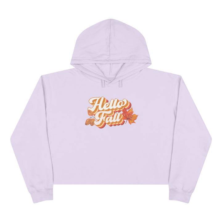 Retro Hello Fall - Crop Hoodie