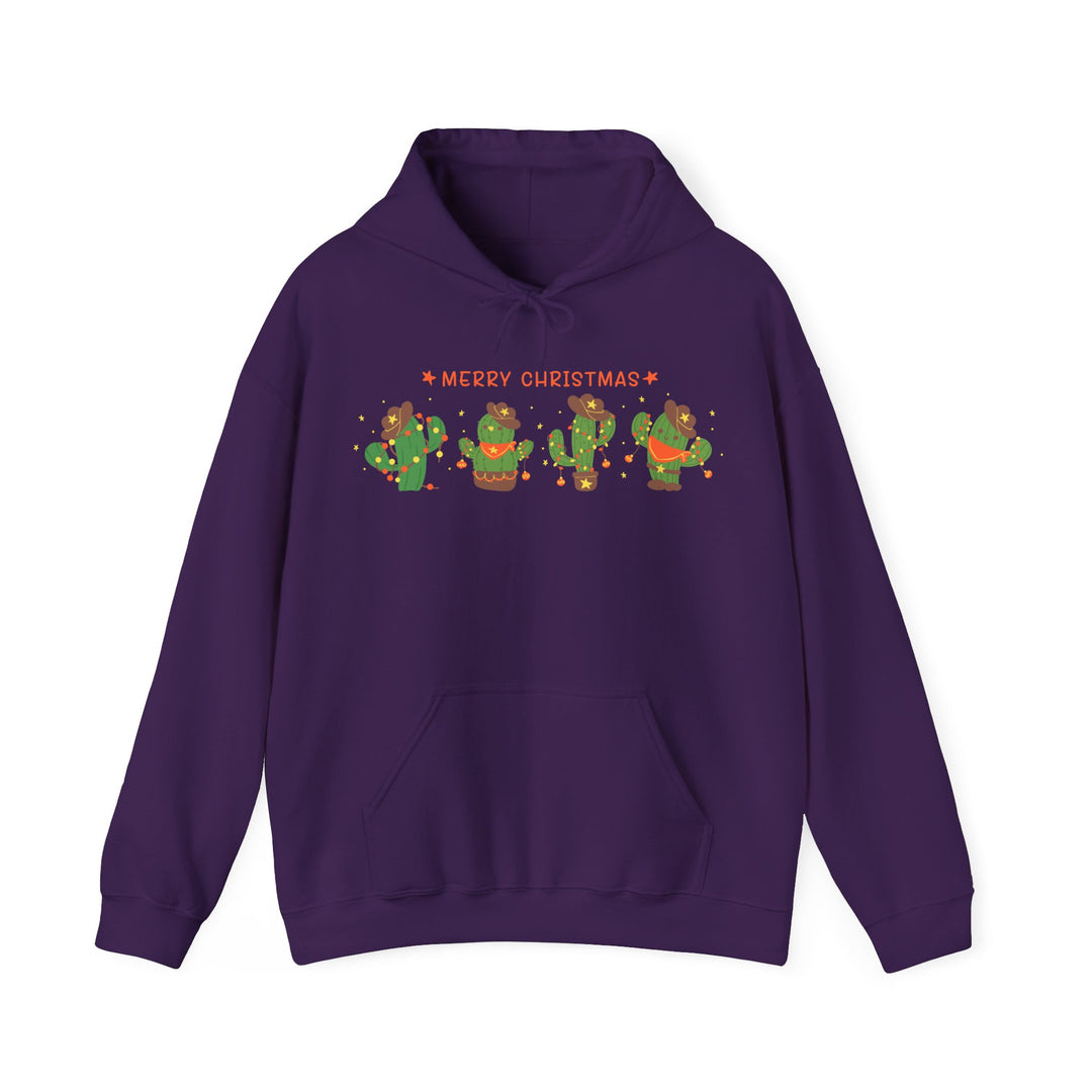 Merry Christmas Cactus - Unisex Heavy Blend™ Hooded Sweatshirt