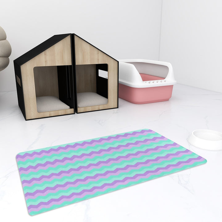 Easter Chevron - Pet Food Mat