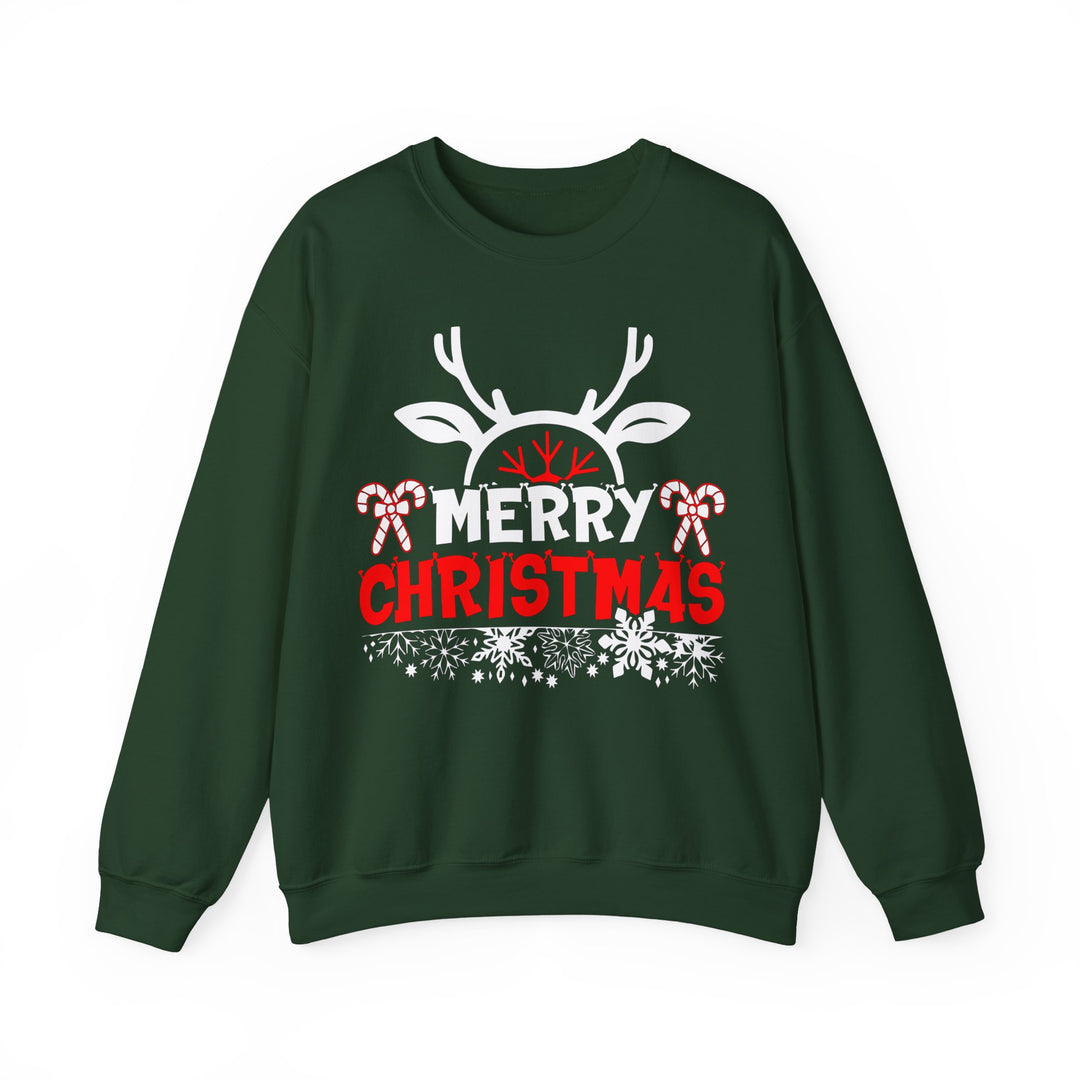 Merry Christmas Antlers - Unisex Heavy Blend™ Crewneck Sweatshirt