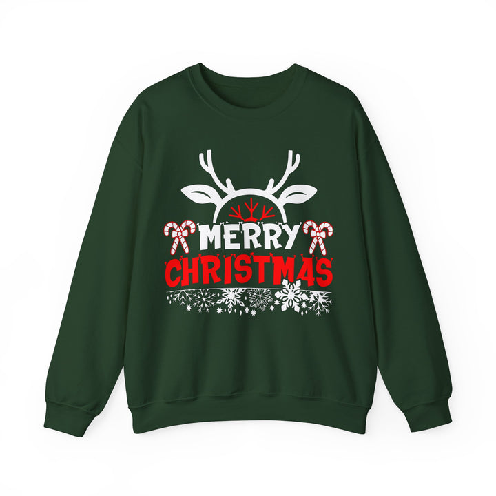 Merry Christmas Antlers - Unisex Heavy Blend™ Crewneck Sweatshirt
