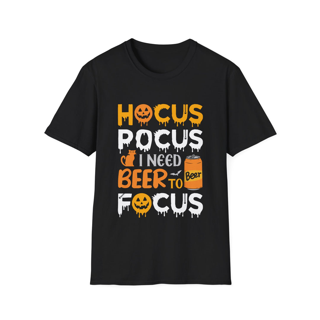Hocus Pocus I Need A Beer To Focus - Unisex Softstyle T-Shirt