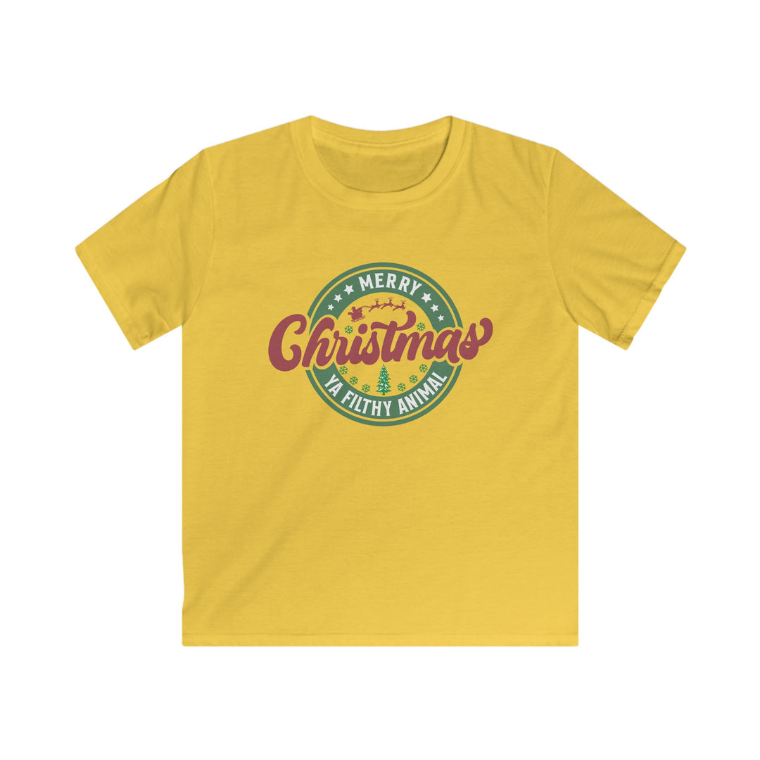 Merry Christmas Ya Filthy Animal - Kids Softstyle Tee