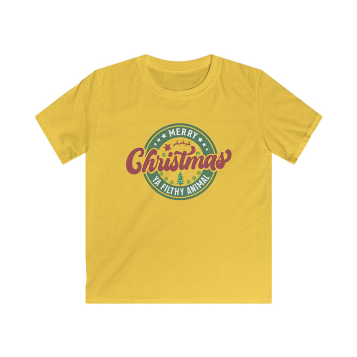 Merry Christmas Ya Filthy Animal - Kids Softstyle Tee