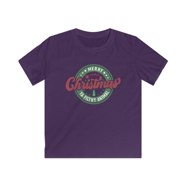 Merry Christmas Ya Filthy Animal - Kids Softstyle Tee