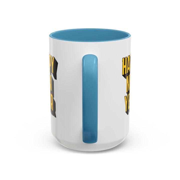 Block Happy New Year - Accent Coffee Mug (11, 15oz)