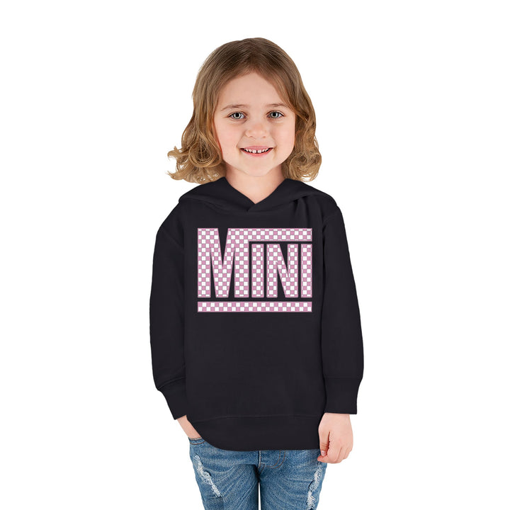 Pink Check Mini - Toddler Pullover Fleece Hoodie
