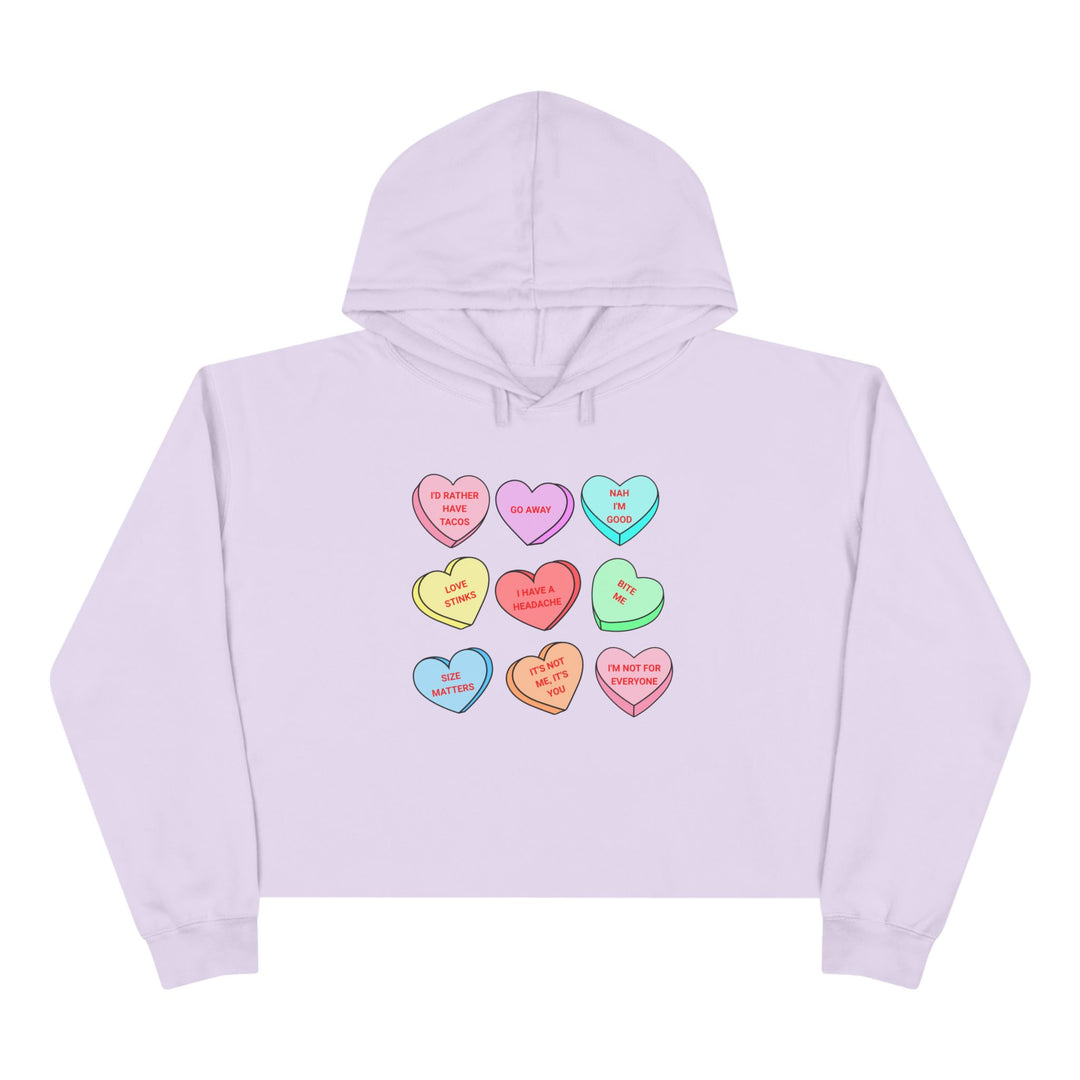 Conversation Hearts - Crop Hoodie