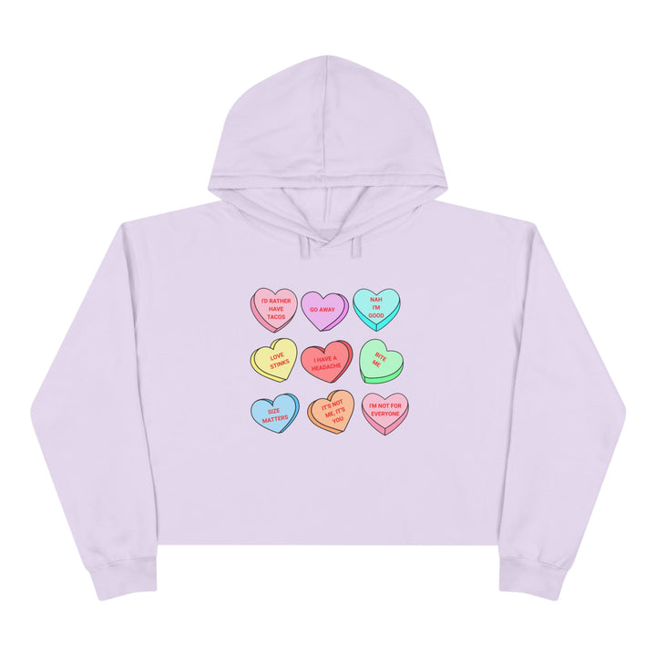 Conversation Hearts - Crop Hoodie
