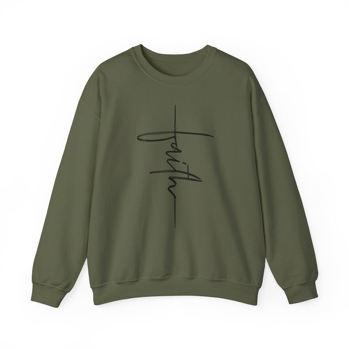 Faith Cross - Unisex Heavy Blend™ Crewneck Sweatshirt