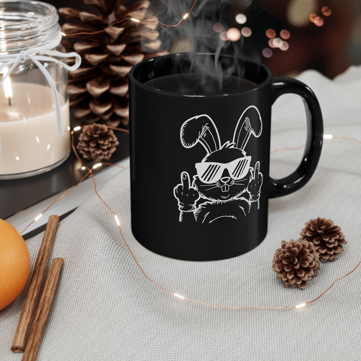Middle Finger - Black Mug (11oz, 15oz)
