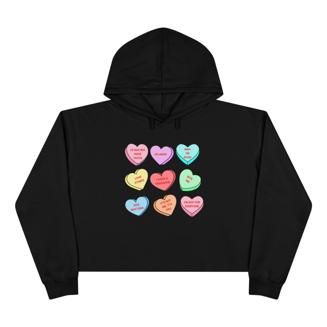 Conversation Hearts - Crop Hoodie