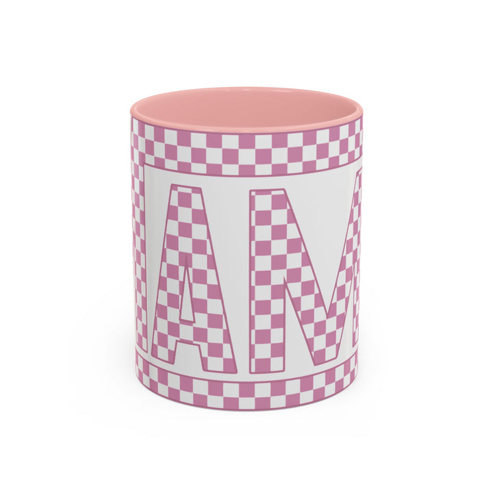 Pink Check Mama - Accent Coffee Mug (11, 15oz)