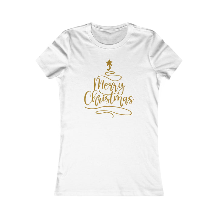 Merry Christmas Gold Tree - Women's Favorite Tee