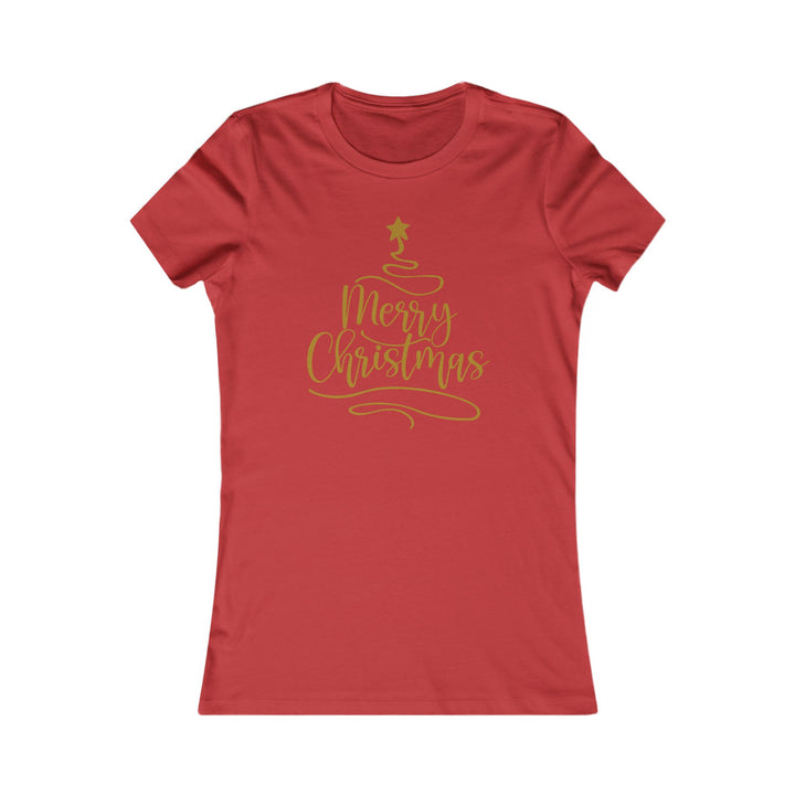 Merry Christmas Gold Tree - Women's Favorite Tee