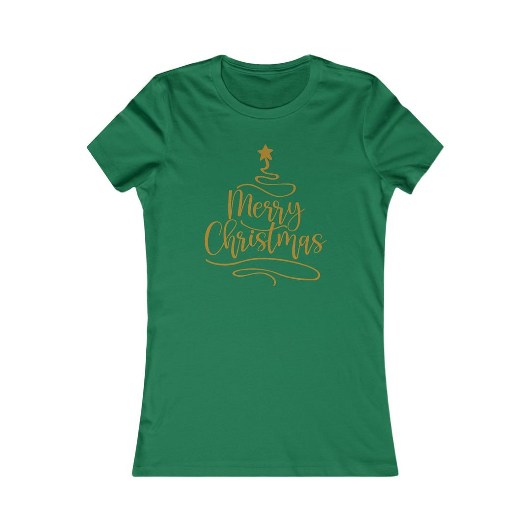 Merry Christmas Gold Tree - Women's Favorite Tee