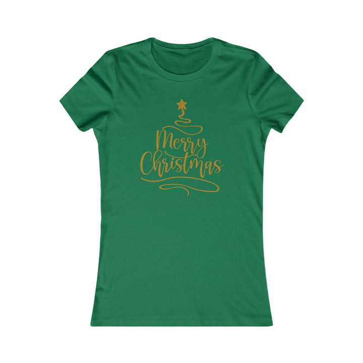 Merry Christmas Gold Tree - Women's Favorite Tee