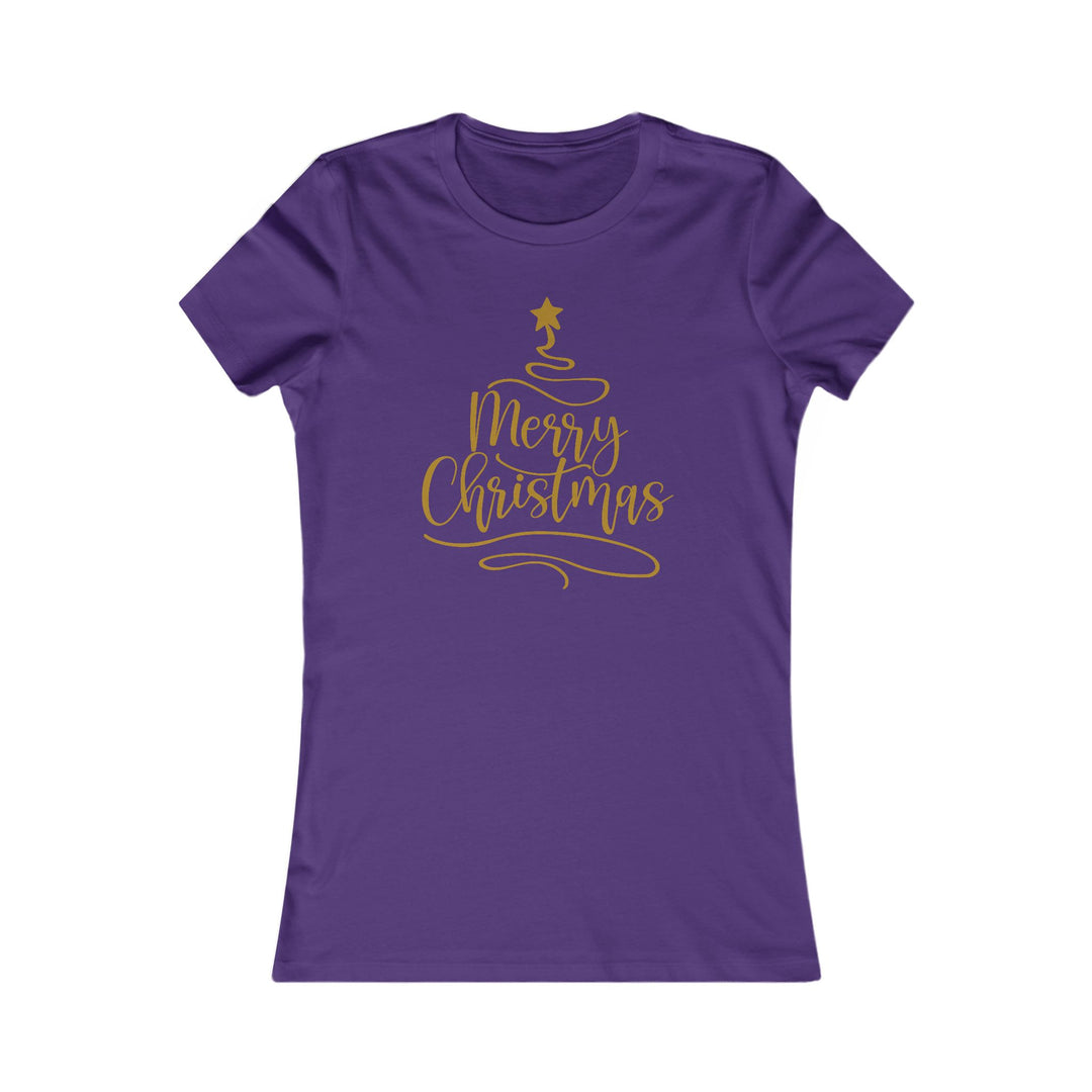 Merry Christmas Gold Tree - Women's Favorite Tee