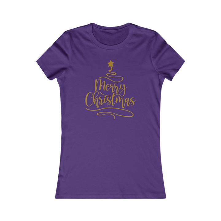 Merry Christmas Gold Tree - Women's Favorite Tee