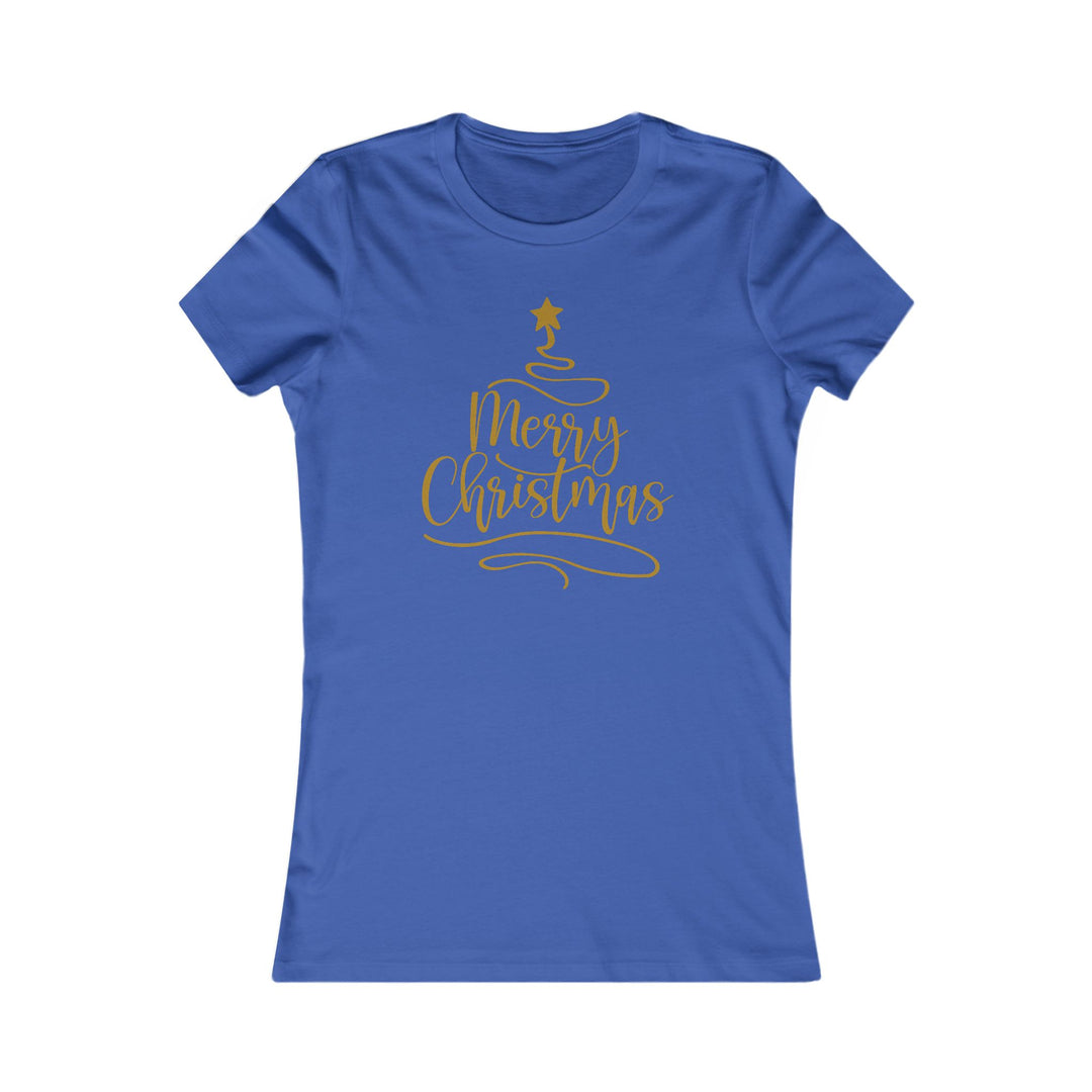 Merry Christmas Gold Tree - Women's Favorite Tee