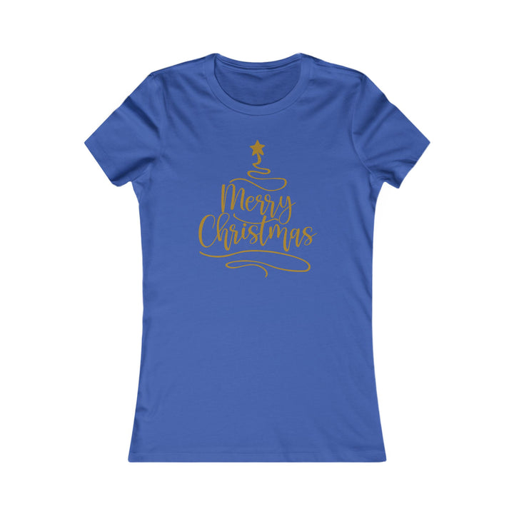 Merry Christmas Gold Tree - Women's Favorite Tee