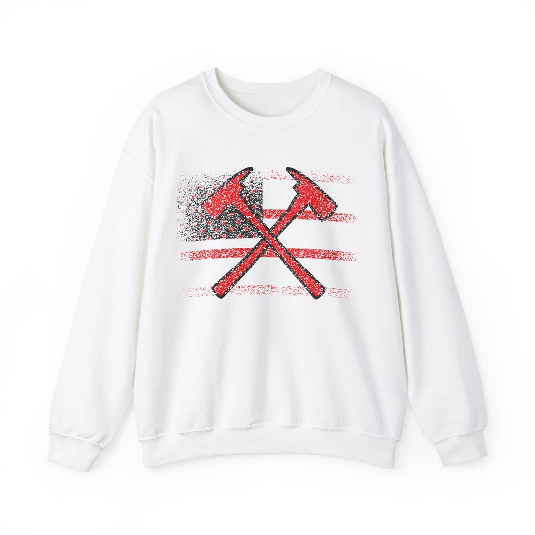 Firefighter American Flag - Unisex Heavy Blend™ Crewneck Sweatshirt