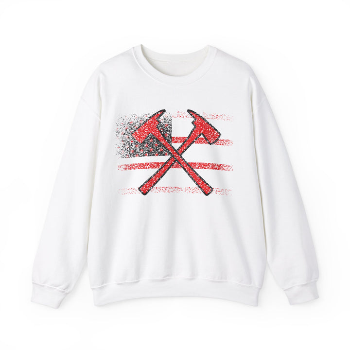 Firefighter American Flag - Unisex Heavy Blend™ Crewneck Sweatshirt