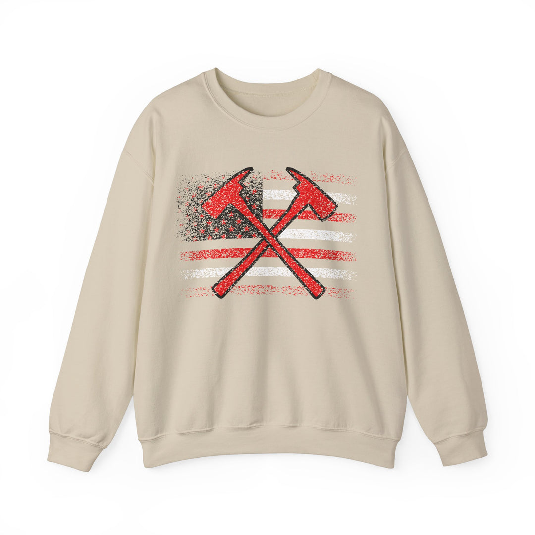 Firefighter American Flag - Unisex Heavy Blend™ Crewneck Sweatshirt