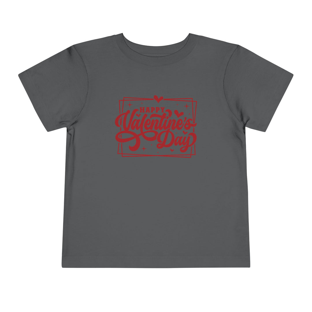 Happy Valentine's Day W/Hearts - Toddler Short Sleeve Tee