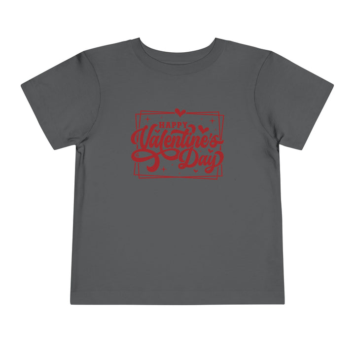 Happy Valentine's Day W/Hearts - Toddler Short Sleeve Tee