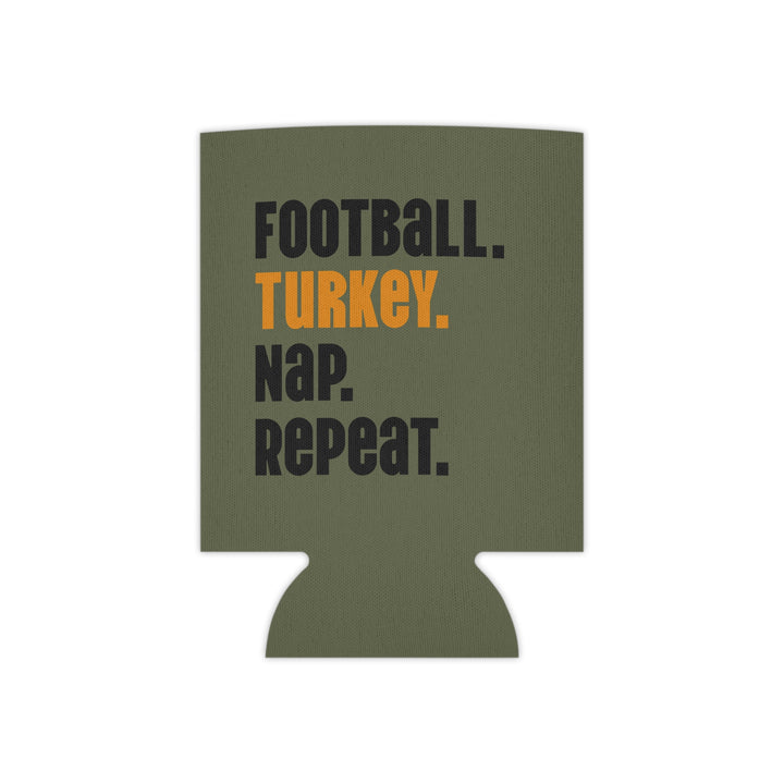 Football Turkey Nap Repeat - Can Cooler