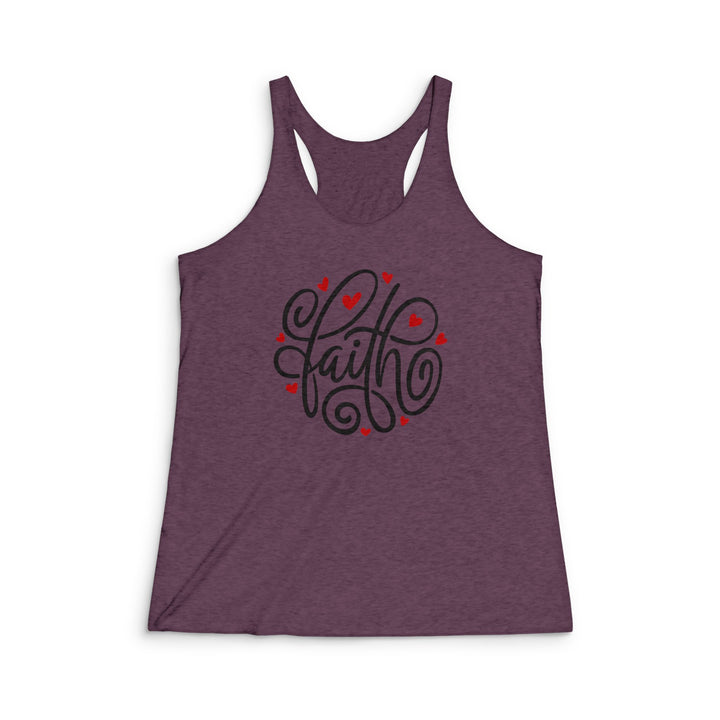 Faith Hearts - Women's Tri-Blend Racerback Tank