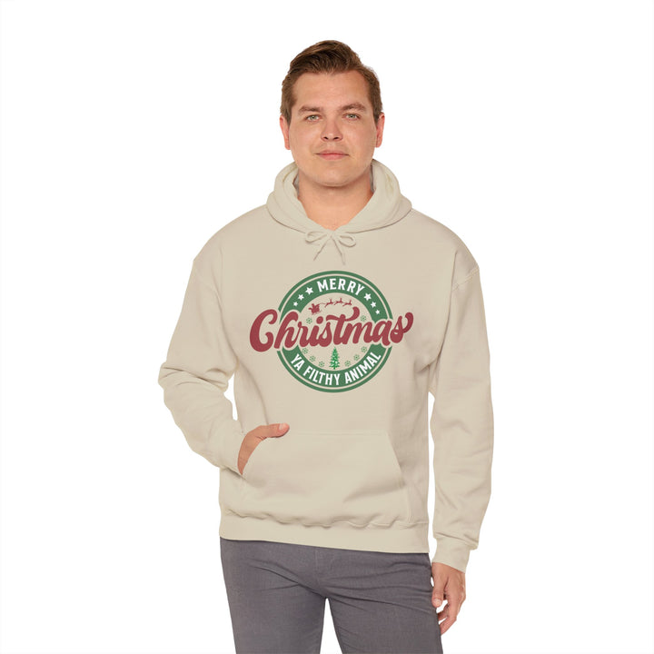 Merry Christmas Ya Filthy Animal - Unisex Heavy Blend™ Hooded Sweatshirt