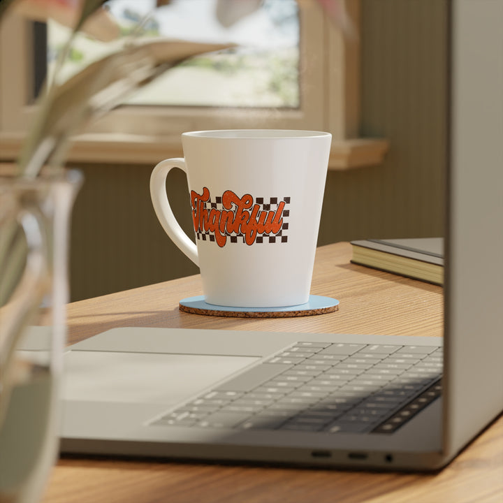 Retro Thankful - Latte Mug, 12oz