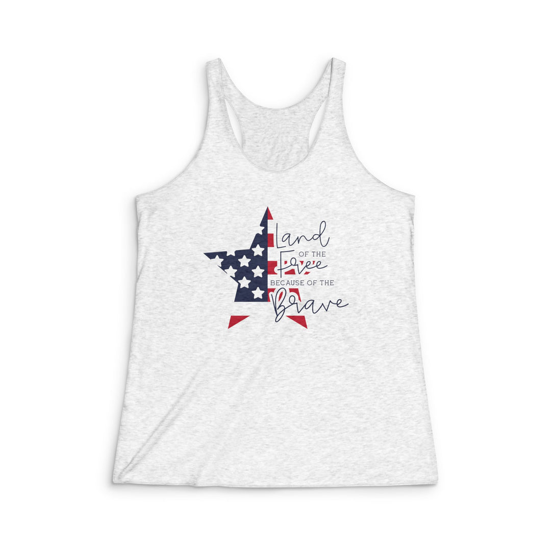 Land Of The Free - Women's Tri-Blend Racerback Tank