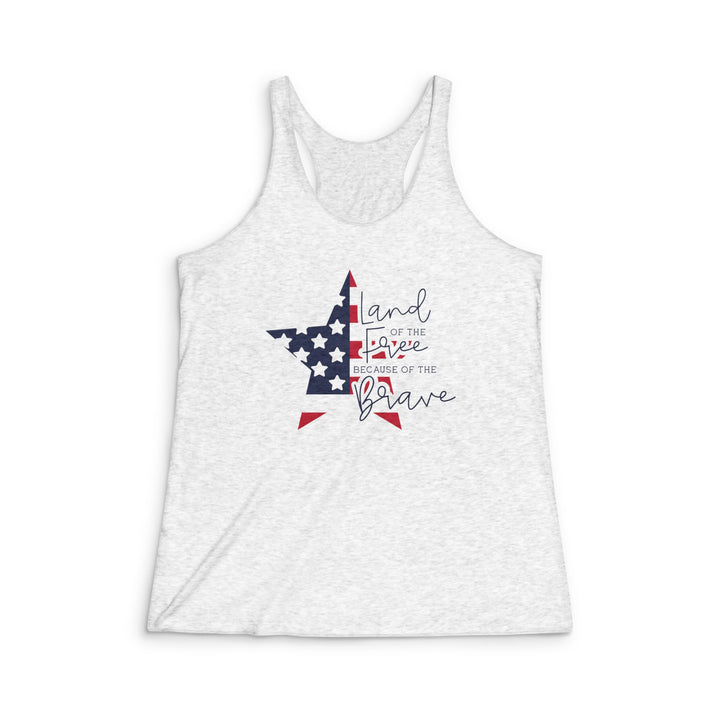Land Of The Free - Women's Tri-Blend Racerback Tank