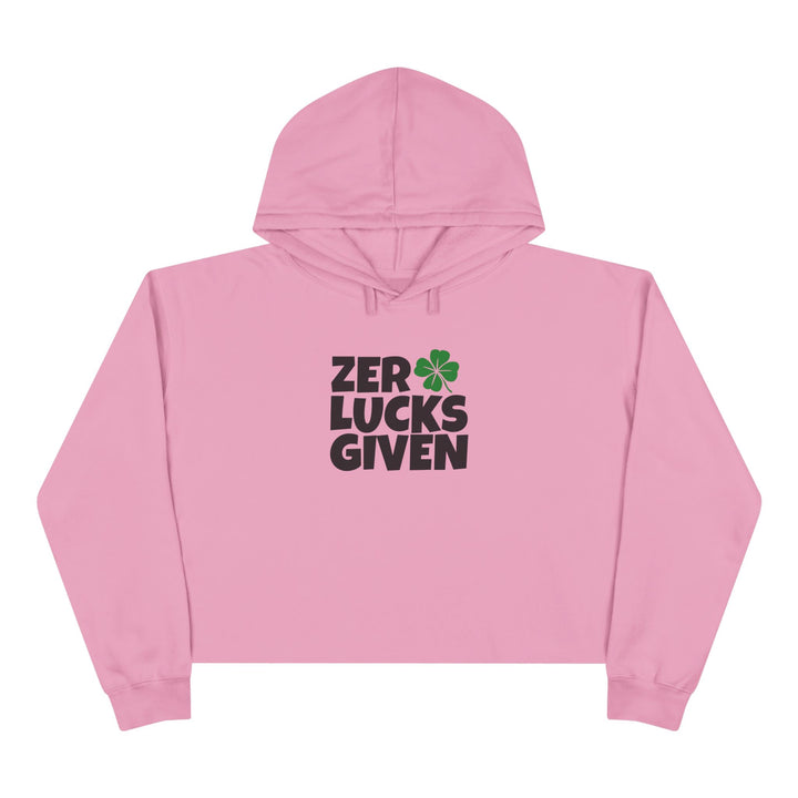 Zero Lucks Given - Crop Hoodie