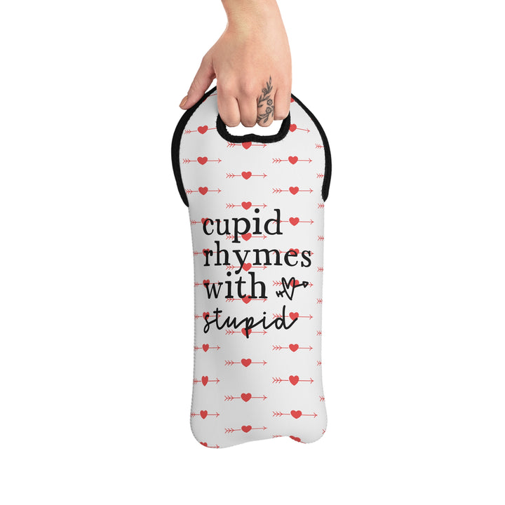 Cupid Rhymes With Stupid - Wine Tote Bag
