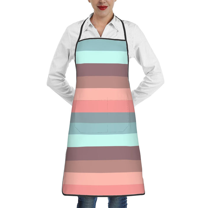 Hot Chocolate Pink Stripes - Adult Apron with Pockets
