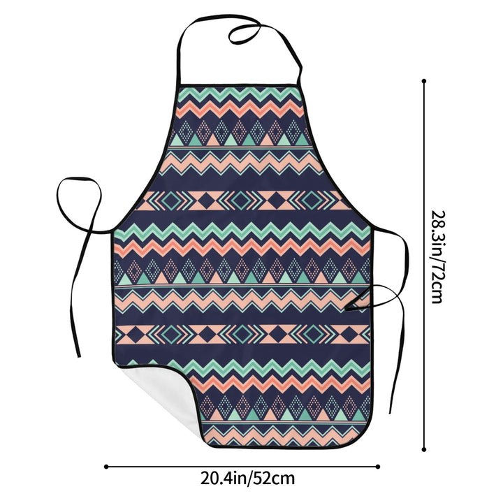 Peach Aztec Chevron - Adult Apron with Pockets