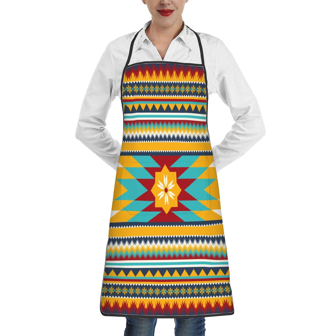 Gold Aztec - Adult Apron with Pockets