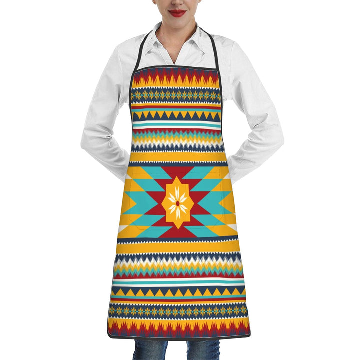 Gold Aztec - Adult Apron with Pockets