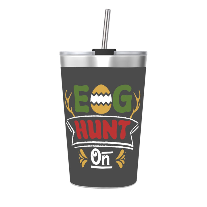 Egg Hunt - Stainless Steel Water Bottle With Straw (12oz)