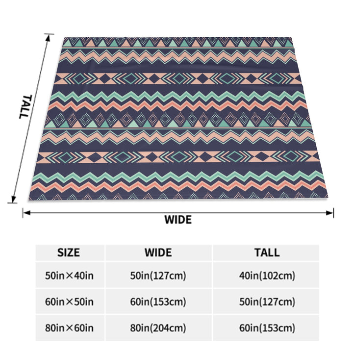 Peach Aztec Chevron - Sofa Blanket