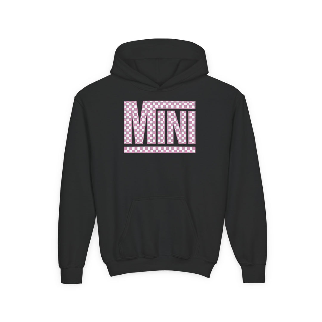 Pink Check Mini - Youth Heavy Blend Hooded Sweatshirt